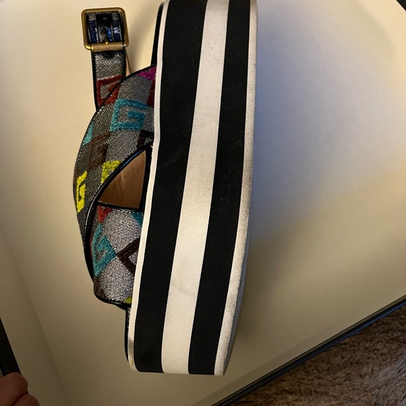 Gucci T. Velvet GG LUREX CUBE SKIPPER MULTICOLOR SANDALS 36.5 - Picture 12 of 15